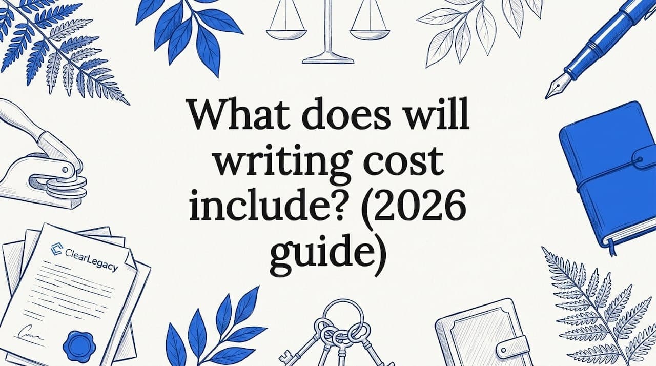 What does will writing cost include? (2026 guide)