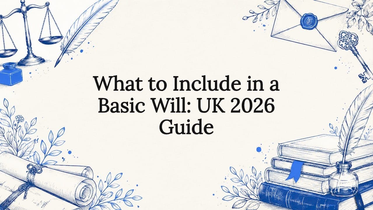 What to include in a basic will: UK 2026 guide