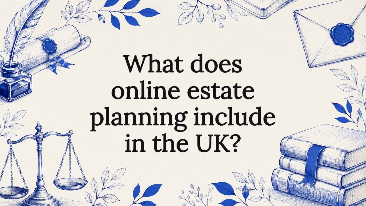 What does online estate planning include in the UK?